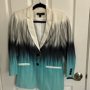 Elizabeth and James Gradient Cream and Blue Blazer